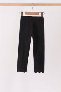 Scalloped leggings - Black