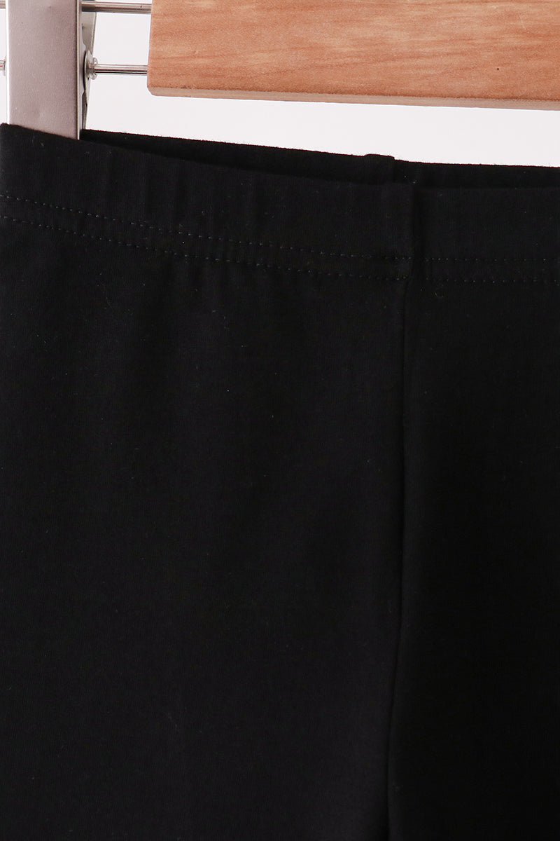 Scalloped leggings - Black