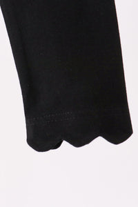 Scalloped leggings - Black