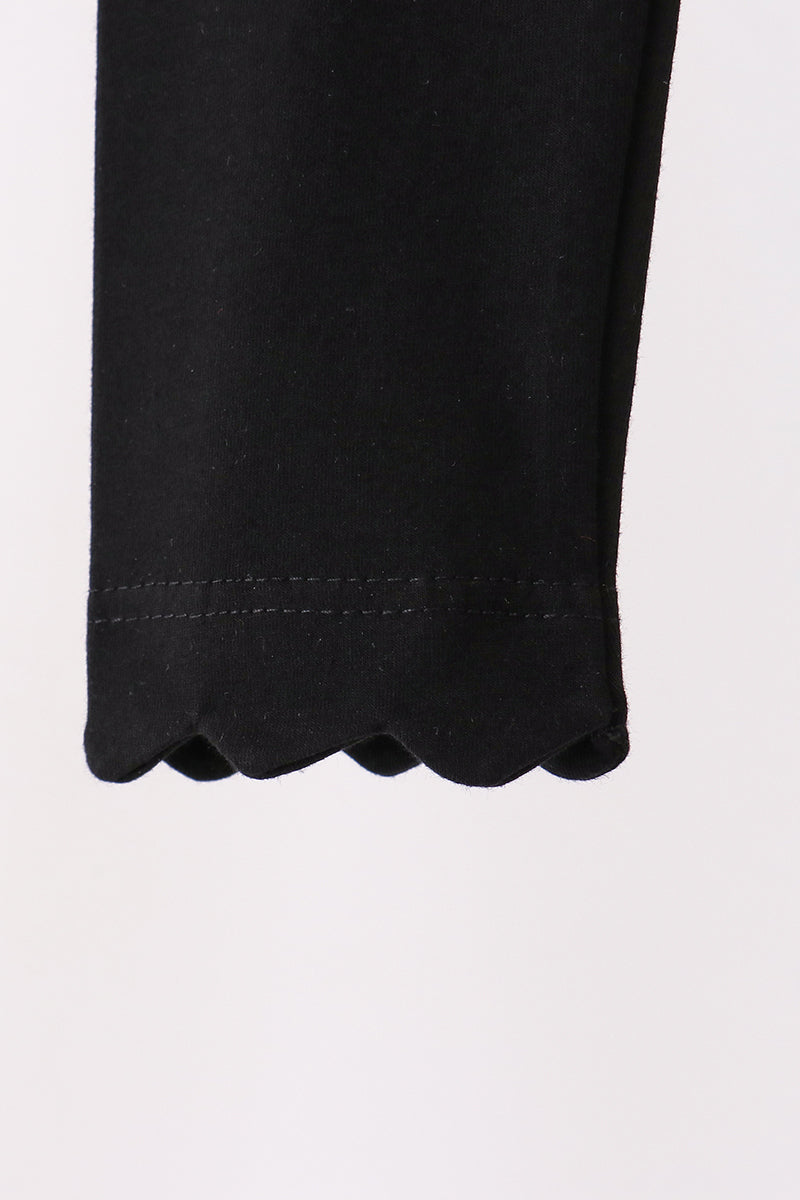 Scalloped leggings - Black