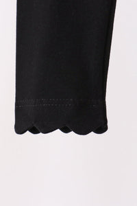 Scalloped leggings - Black