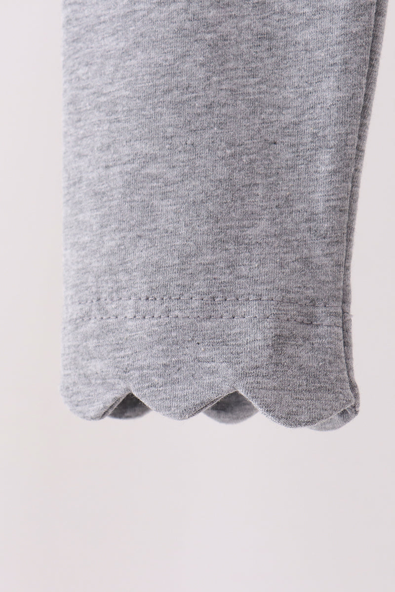 Scalloped leggings - Grey