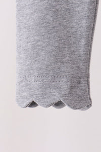 Scalloped leggings - Grey
