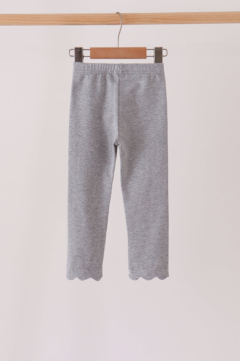 Scalloped leggings - Grey