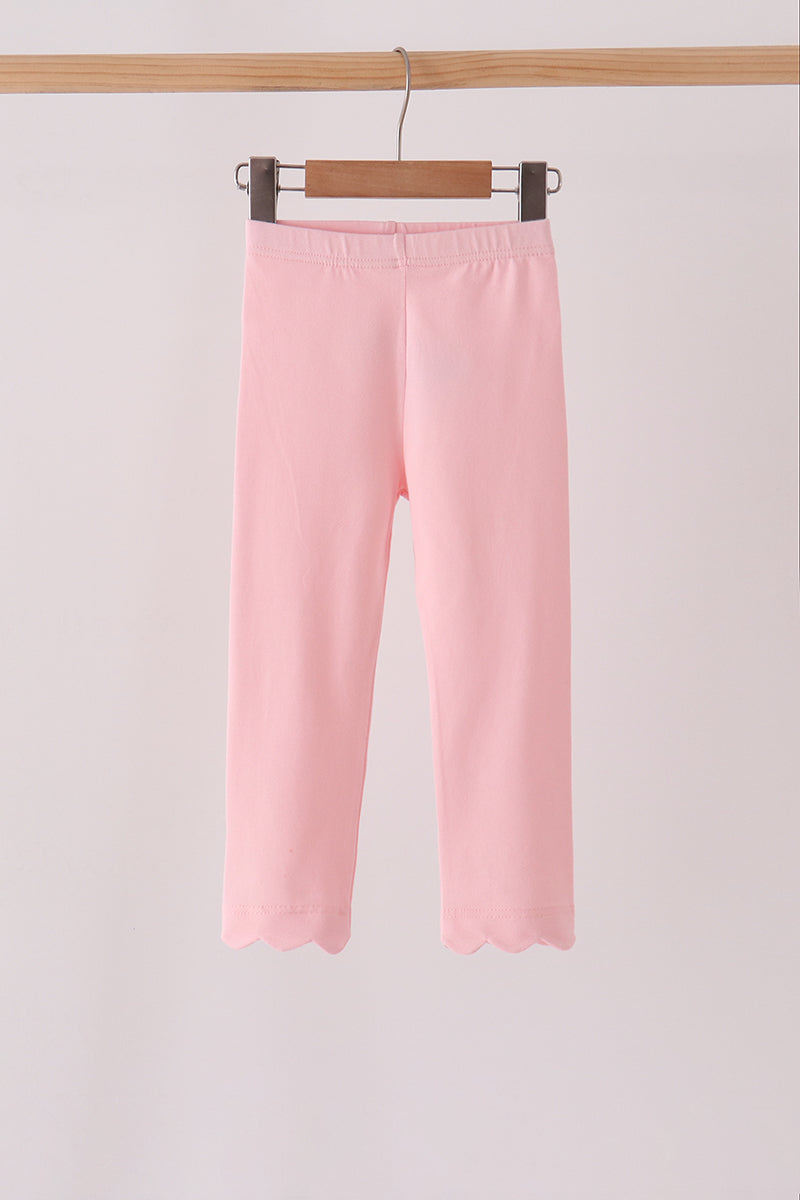 Scalloped leggings - Pink
