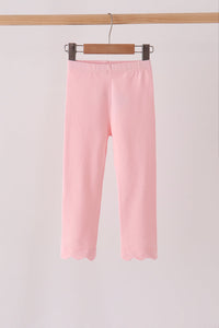 Scalloped leggings - Pink