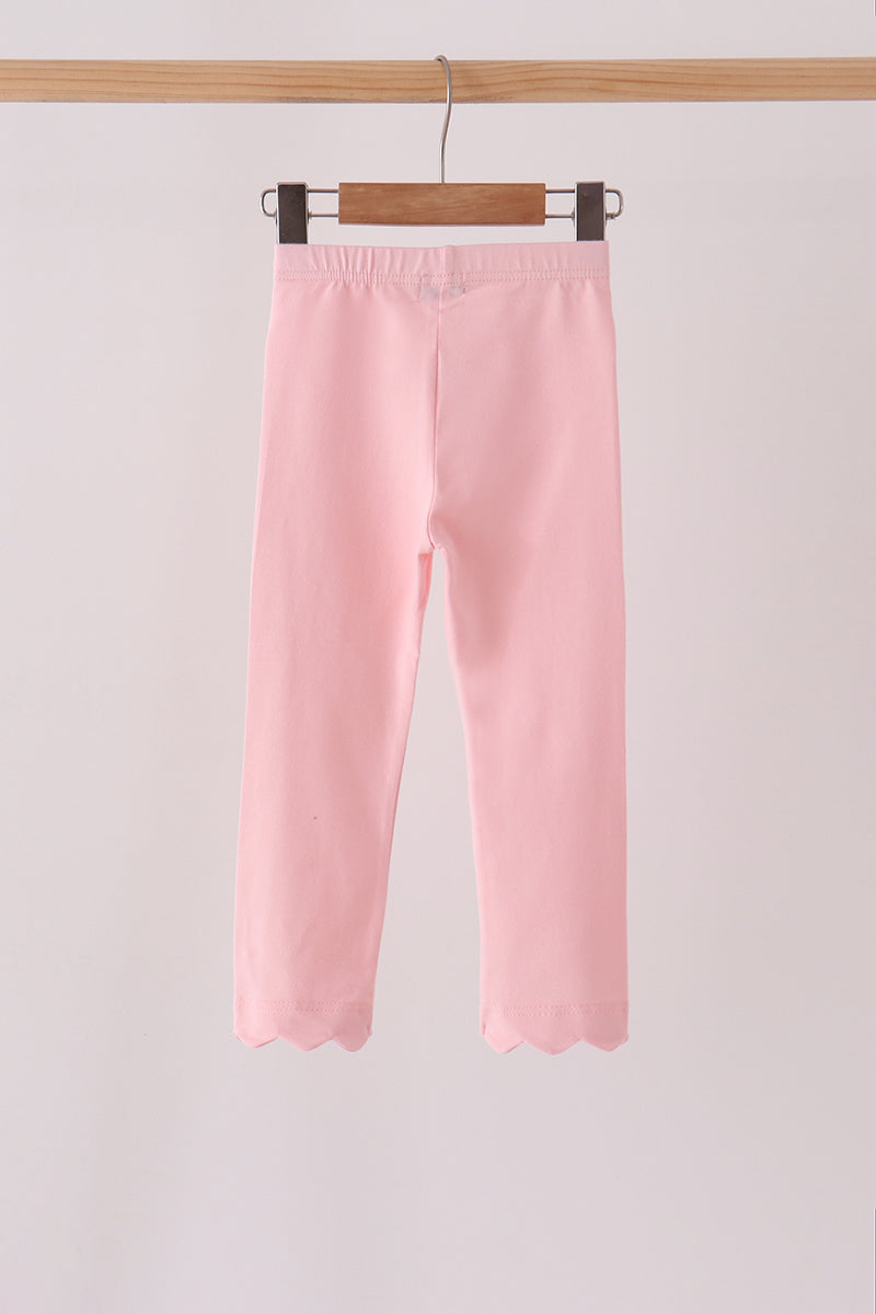 Scalloped leggings - Pink