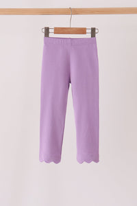 Scalloped leggings - Deep violet