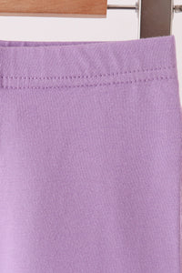 Scalloped leggings - Deep violet
