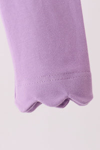 Scalloped leggings - Deep violet