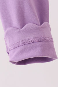 Scalloped leggings - Deep violet