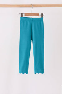 Scalloped leggings - Teal