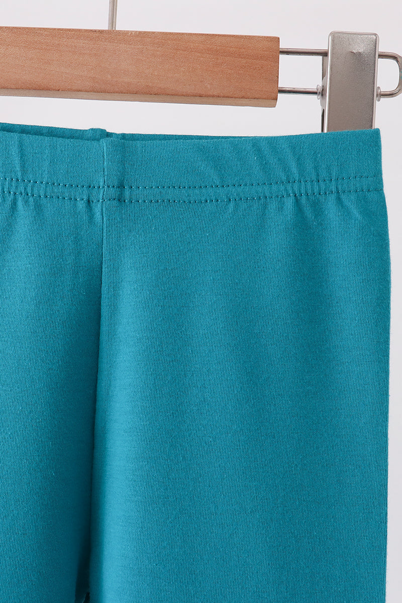 Scalloped leggings - Teal