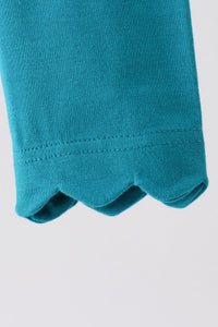 Scalloped leggings - Teal