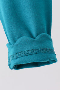 Scalloped leggings - Teal