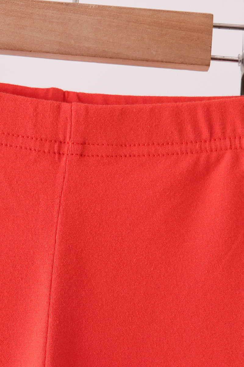Scalloped leggings - Red