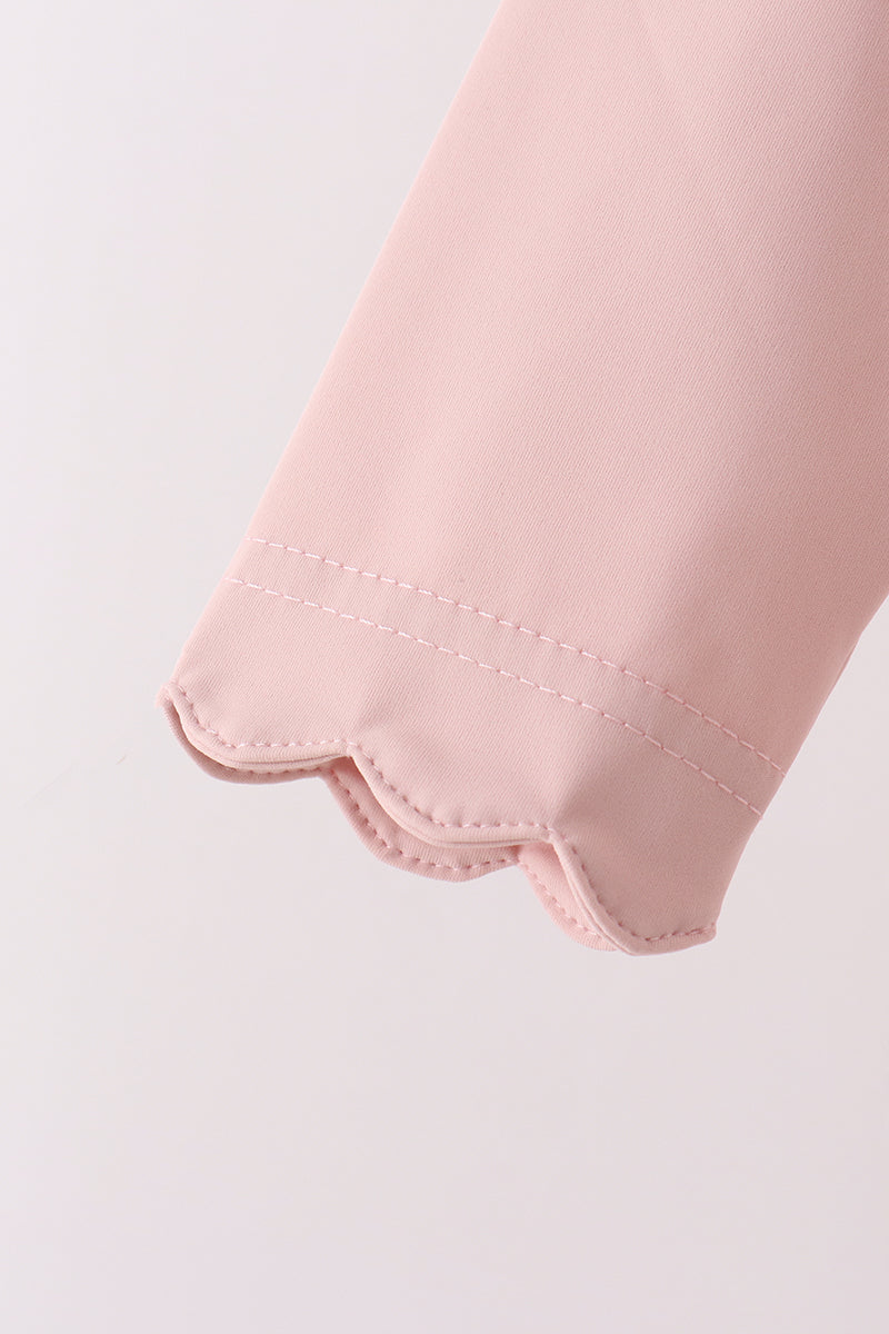 Scalloped zipper active set - Pink