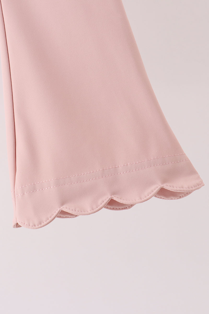 Scalloped zipper active set - Pink