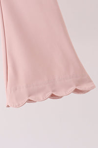 Scalloped zipper active set - Pink