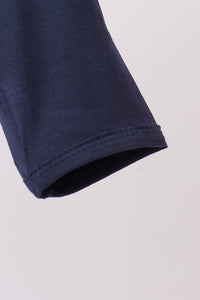 Zipper bamboo romper - Navy