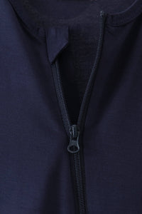 Zipper bamboo romper - Navy