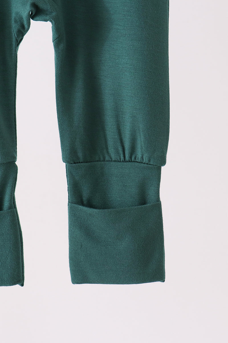 Zipper bamboo romper - Forest