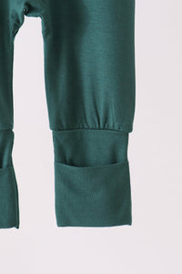 Zipper bamboo romper - Forest