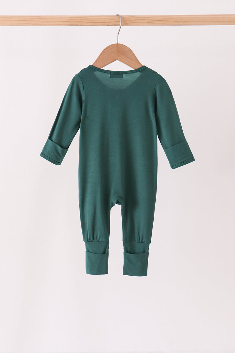 Zipper bamboo romper - Forest