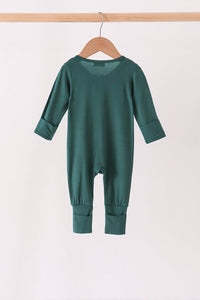 Zipper bamboo romper - Forest