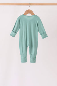 Zipper bamboo romper - Sage