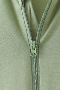Zipper bamboo anti-slip romper - Green
