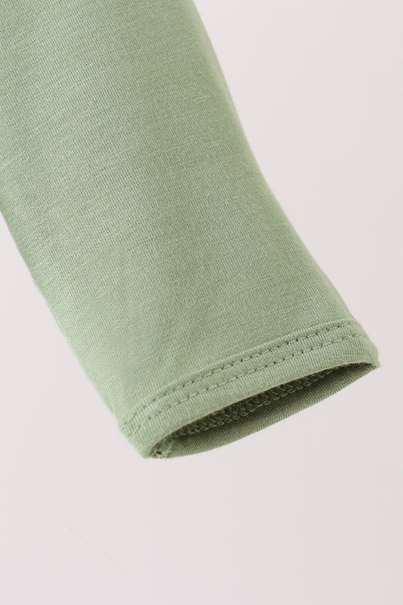 Zipper bamboo romper - Green