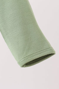Zipper bamboo romper - Green