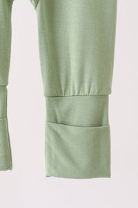 Zipper bamboo romper - Green