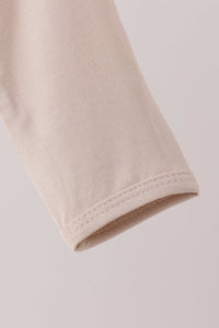 Zipper bamboo romper - Beige