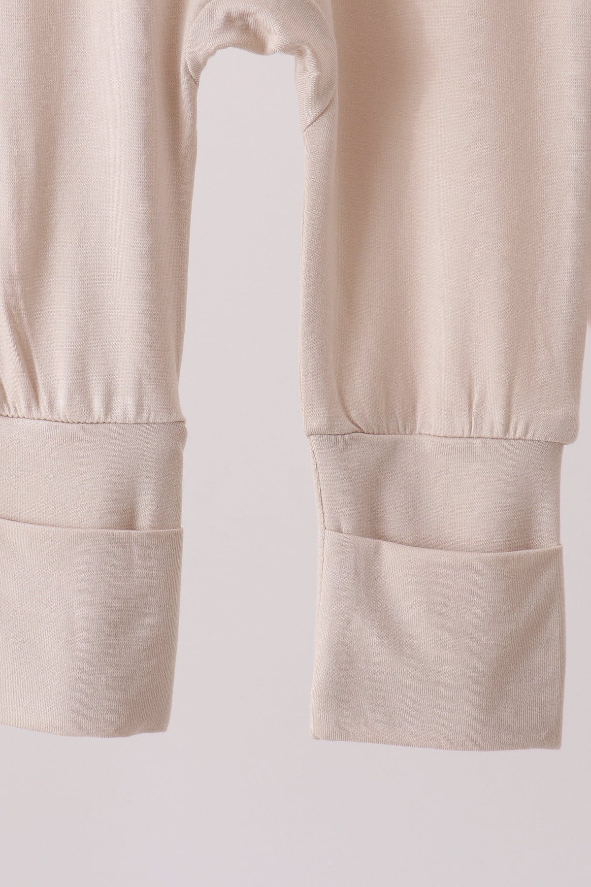 Zipper bamboo romper - Beige