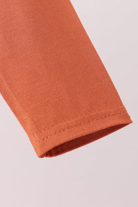 Zipper bamboo anti-slip romper - Caramel