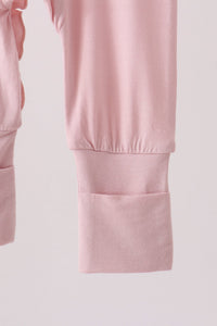 Pink ruffle zipper bamboo romper – view 4