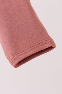 Dusty rose ruffle zipper bamboo romper – view 3