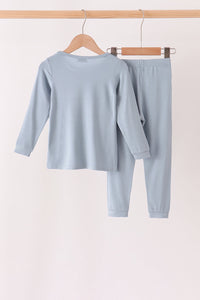 Blue bamboo pajama set – view 5