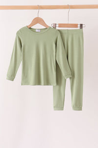 Green bamboo pajama set – wholesale for boutiques | Honeydew USA
