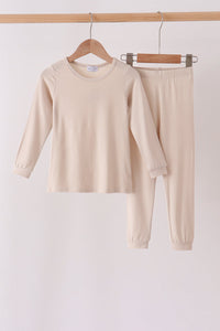 Beige bamboo pajama set – wholesale for boutiques | Honeydew USA