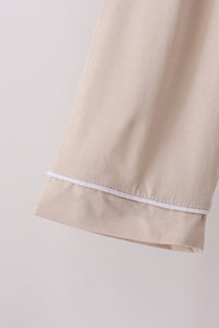 Beige bamboo mom pajama set – view 4