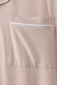 Beige bamboo mom pajama set – view 5