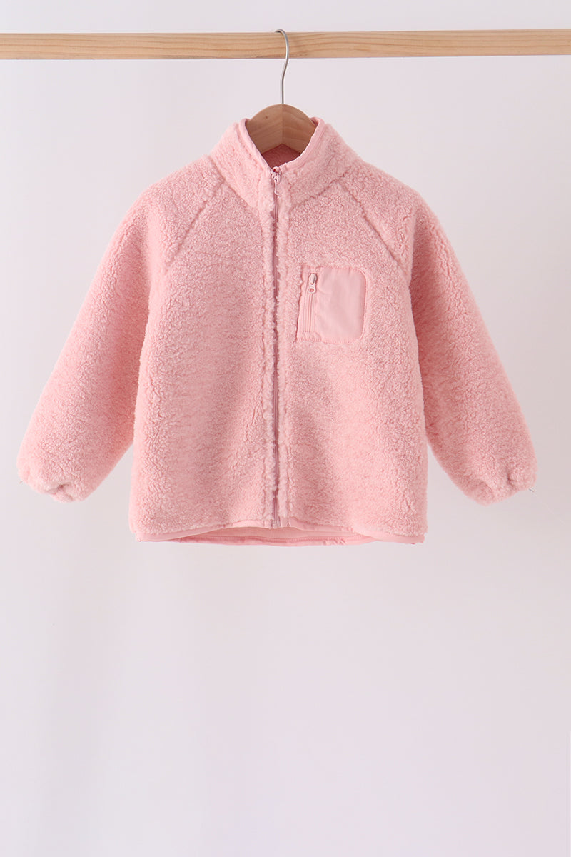 Fleece zipper jacket - Pink