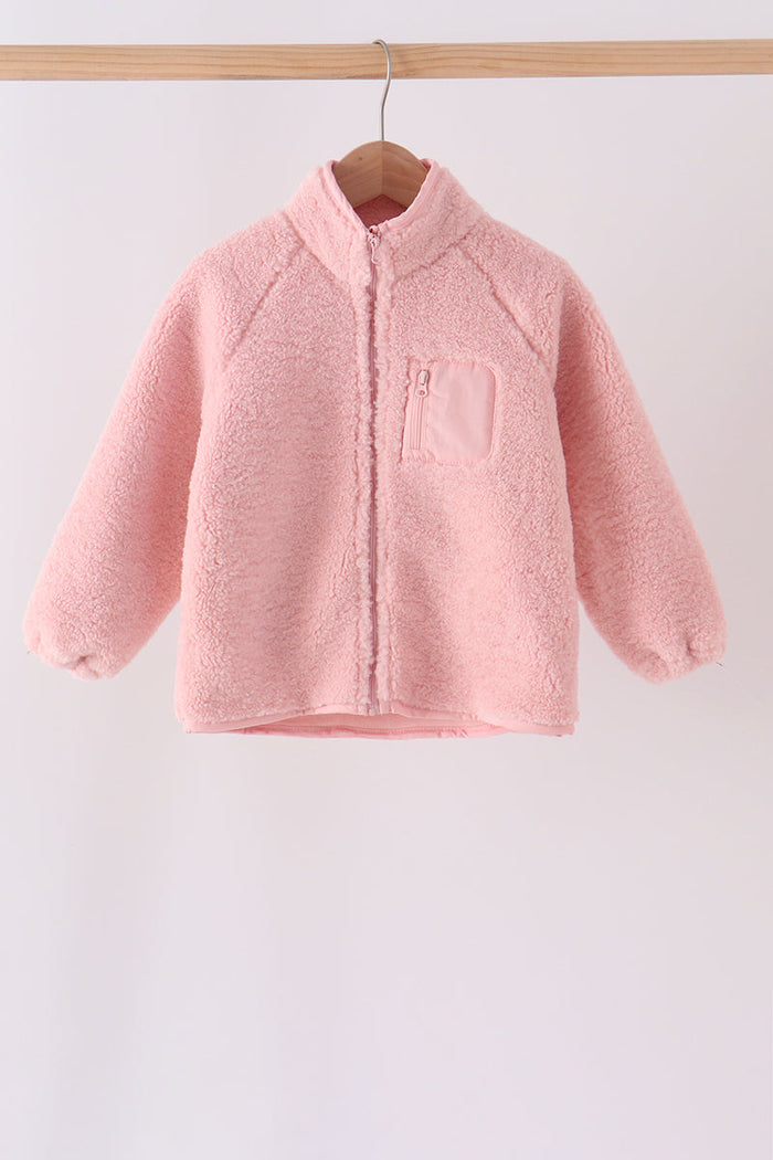 Fleece zipper jacket - Pink