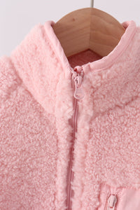 Fleece zipper jacket - Pink
