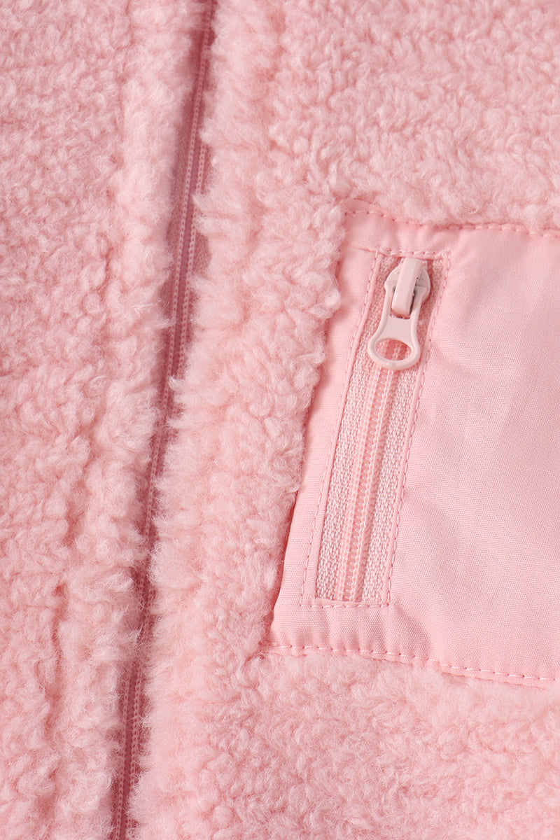 Fleece zipper jacket - Pink