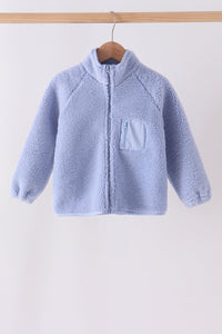 Fleece zipper jacket - Blue