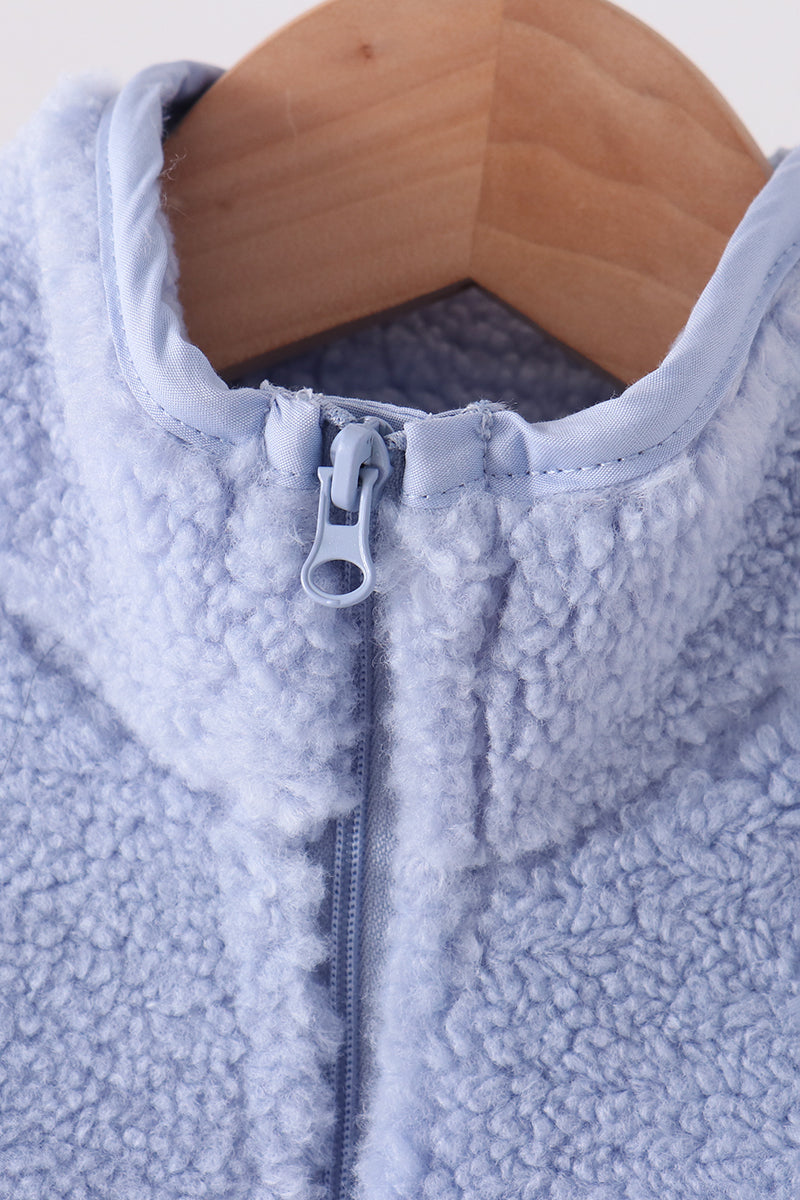 Fleece zipper jacket - Blue